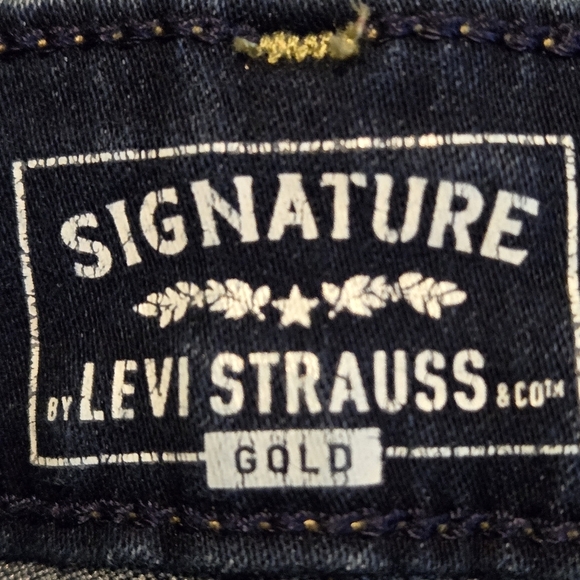 Levi's Signature Gold Mid-rise Skinny Blue Jeans Women size 14M (W32 L30) - Picture 13 of 16